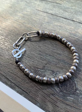 【藏】原创纯银珠不规则碎银手链 手编手链 脚链 情侣手链