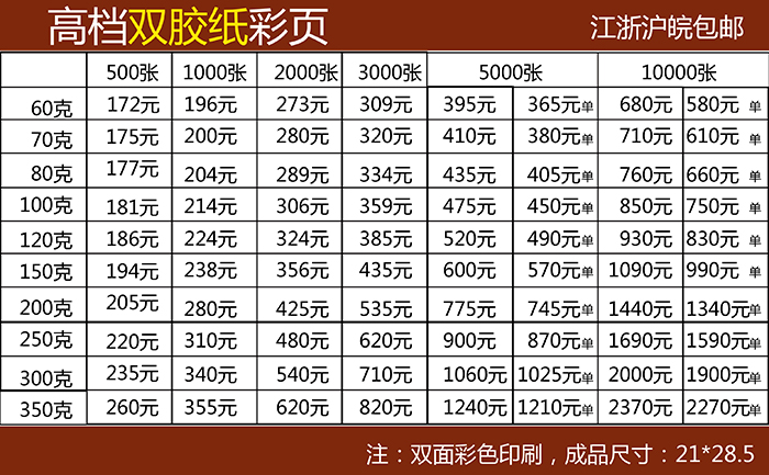 A4新款单面宣彩页印刷单页广告彩印传单设计制作画册海报三折页-图0