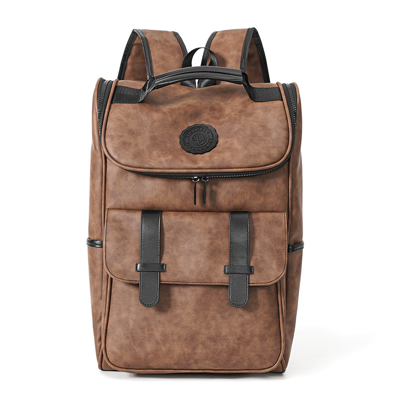 复古双肩包男时尚潮流初中生书包女大学生高中休闲大容量旅行背包,淘宝优惠券,粉丝福利购,淘宝优惠卷