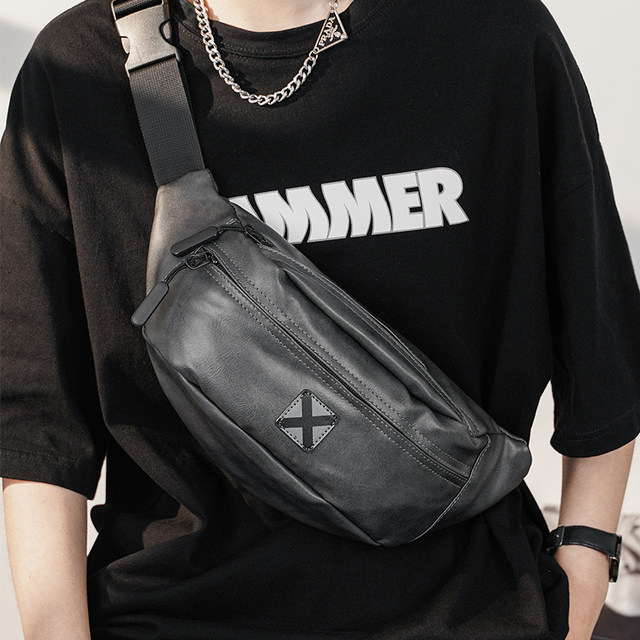 Fashionable men's small breast bag casual couple's crossbody bag