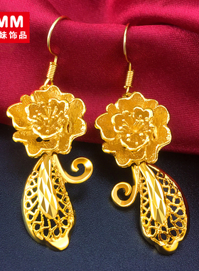 新娘手镯金项链镀金三金套装女