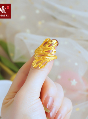 妙曦合金高级感食指戒指工厂特价