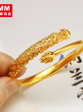 缠绕孔雀手镯女款正品久不掉色