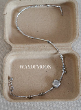 WAYOFMOON素光银色多层可项链