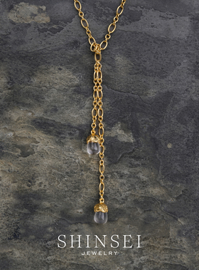 原创水晶灯长项链身体链