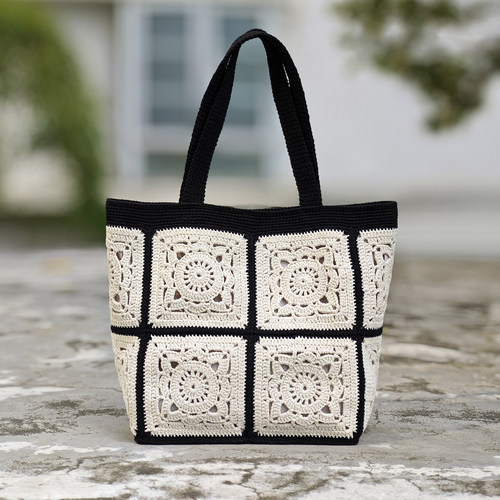 丽雅巧织社 玄素祖母格托特包 手工diy钩针编织毛线材料包 送教程 - 图3