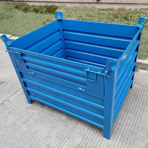 金属周转箱重型铁板箱铁箱车间铁屑箱物料箱铁框仓储笼铁皮零件框 - 图2