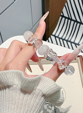 天然白水晶手链 白水晶随形招财手串小众设计款礼物饰品 手链水晶