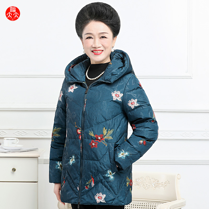 福太太中老年大码妈妈80%白鸭绒 福太太中老年女装