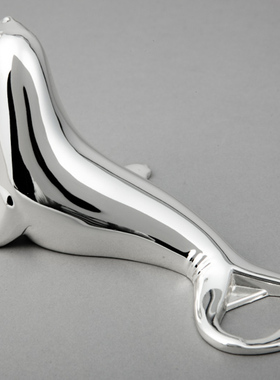 欧式风金属镀银海豚两用工艺品