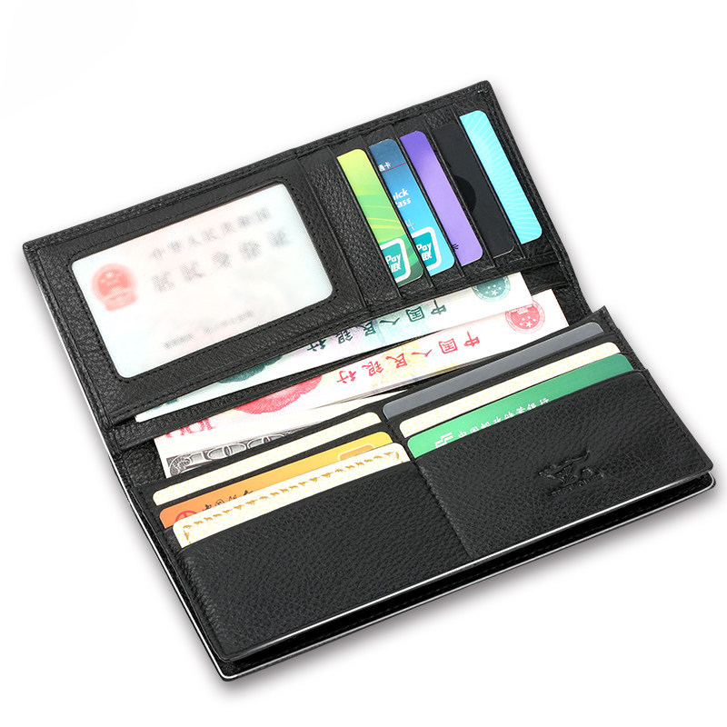 七匹狼长款真皮青年头层牛皮钱夹 精彩服饰钱包