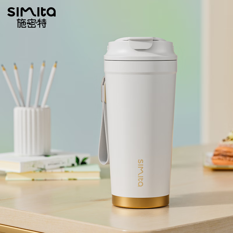 施密特咖啡杯保温杯316L不锈钢吸管情侣随身办公车载高颜值随行 - 图3