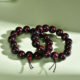 15mm imitation small leaf rosewood column bracelet, prayer beads bracelet, rosary wood bracelet wholesale