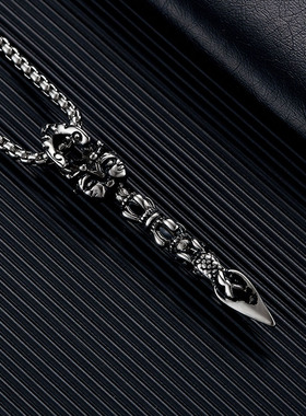 男士嘻哈钛钢国潮四面佛金刚杵项