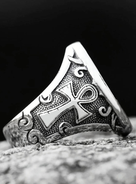 拜占庭双头鹰埃及安卡十字架戒指