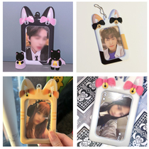 South Korea Duckyworld Idol Small Card 3 Inch Photos With Photo Cutting Sleeve Entrance Guard Work License Bus Card Clip