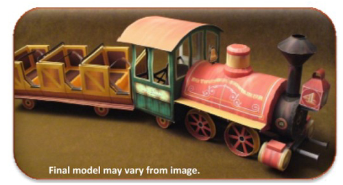 迪士尼乐园观光小火车3d立体纸模型DIY手工制作儿童折纸益智玩具 - 图3