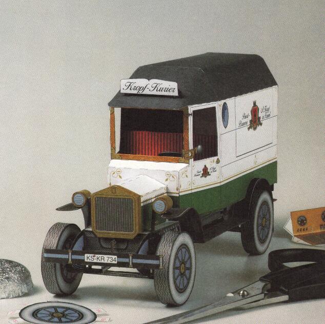 老爷车仿真车模小汽车立体3d纸模型DIY手工制作儿童益智折纸玩具 - 图0