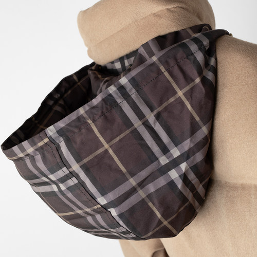 【Highline系列】英伦老钱~山羊绒羊毛+鹅绒立领短款羽绒服女 - 图3