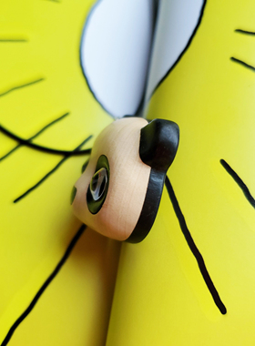 己木实木创意饰品熊猫吊坠亲子儿童项链木质萌趣可爱闺蜜礼物