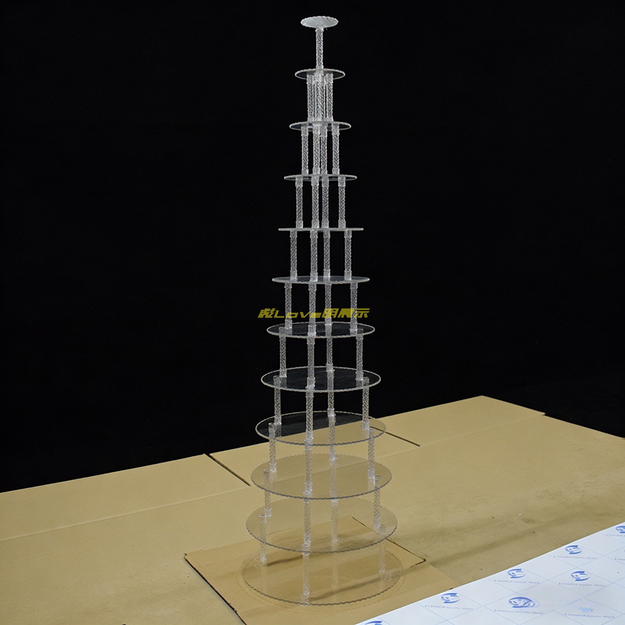 2026新款透明亚克力蛋糕架3-12层展示架 桌面展架 有机玻璃展示台,淘宝优惠券,粉丝福利购,淘宝优惠卷