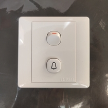 Chisheng Doorbell With Switch E2000 Series White Small Button Doorbell Switch 86 Type with one single control switch