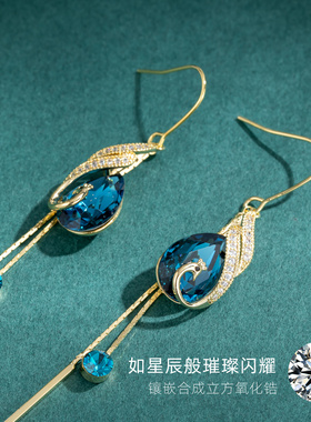 复古凤凰耳环女气质小众
