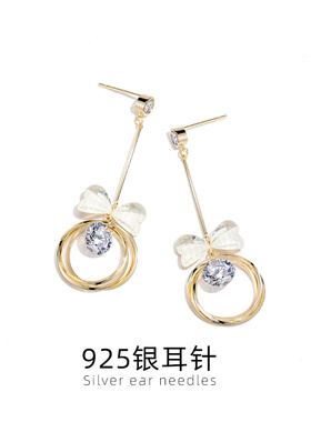 蝴蝶耳环耳钉女独特小众气质