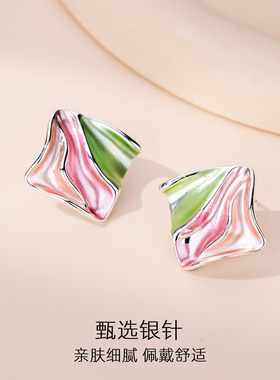 几何视觉系耳饰女独特漂亮