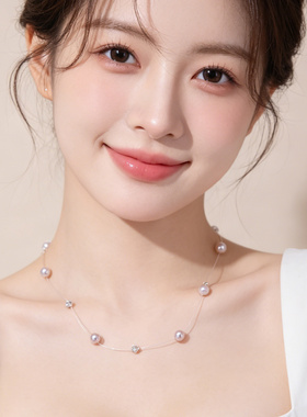 【新品】隐形鱼线悬浮锁骨链项链女款2026新款高级感轻奢小众首饰