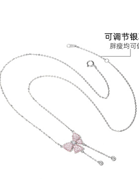 蝴蝶银项链轻奢小众锁骨冷淡