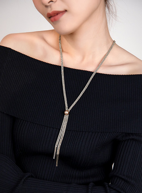 珍珠毛衣链饰品项链女款2025新款首饰配饰女秋冬高级感轻奢小众