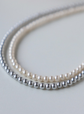 法式轻奢新款施家珍珠项链高级感时尚简约复古百搭可调节锁骨