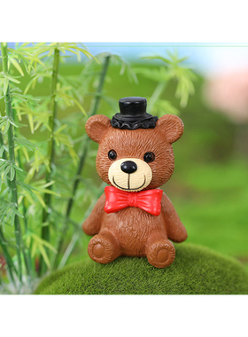 可爱熊熊PVC摆件烘焙蛋糕装饰品