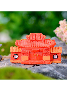 仿真精美牌楼树脂摆件苔藓微景观