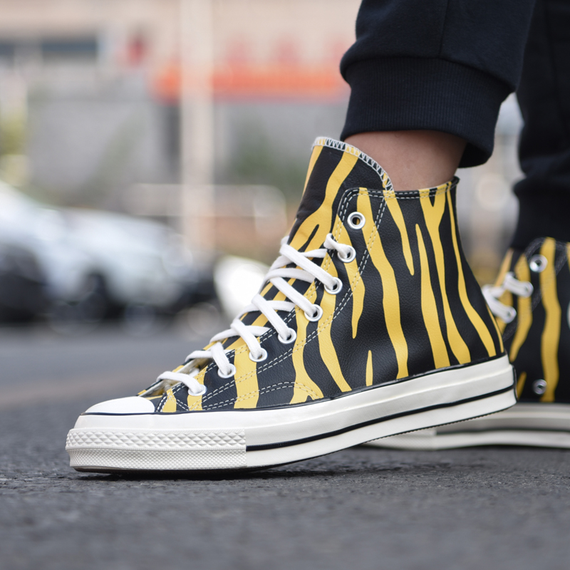 热点运动专营店匡威男女鞋1970s三星标黄斑马皮质高帮休闲鞋情侣运动板鞋165965C2