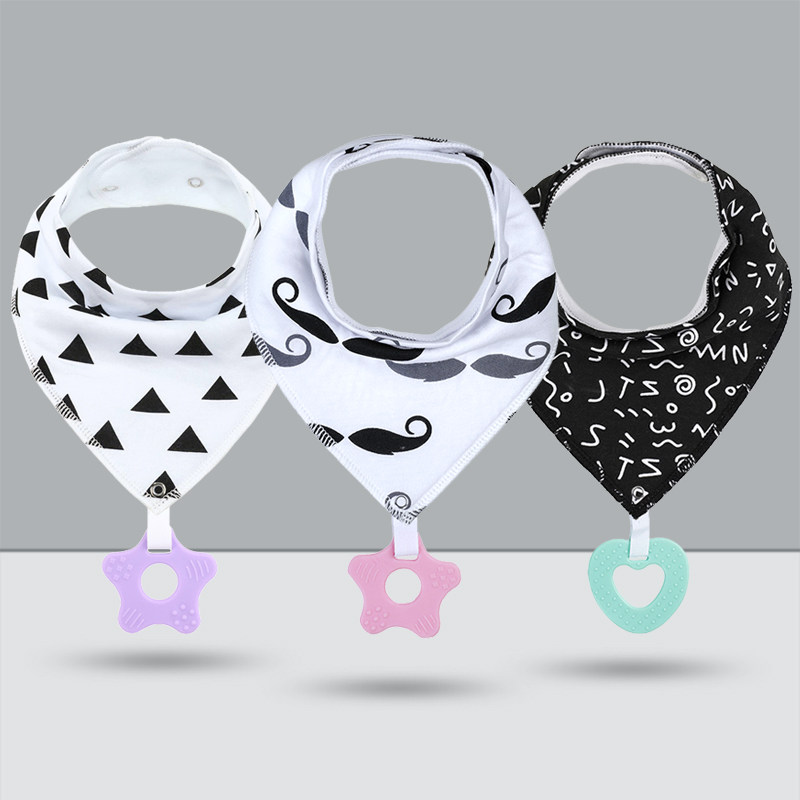 清仓 秋冬新生儿纯棉透气婴儿三角巾宝宝围嘴口水巾围兜婴童用品