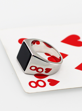 男士钛钢高级感戒指高清认牌扑克