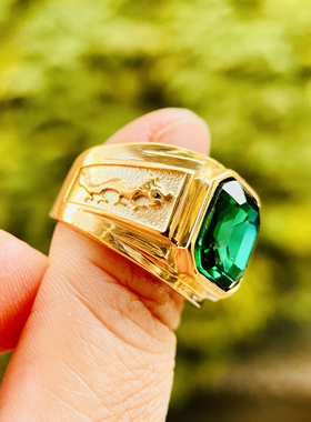 男士钛钢复古宫廷霸气戒指高级