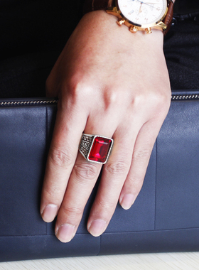 不褪色欧美复古霸气男士大戒指