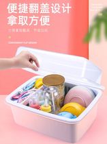 Baby cookware containing box feeding bottle brush auxiliary food bowl storage drying rack portable airing drain with lid