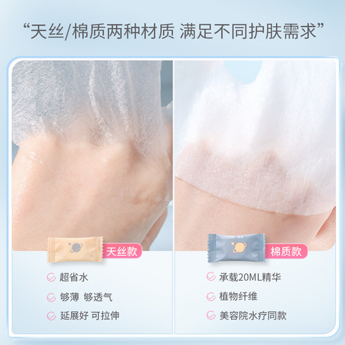 压缩面膜湿敷水疗专用面膜纸蚕丝超薄一次性保鲜膜美容院干膜扣棉 - 图1