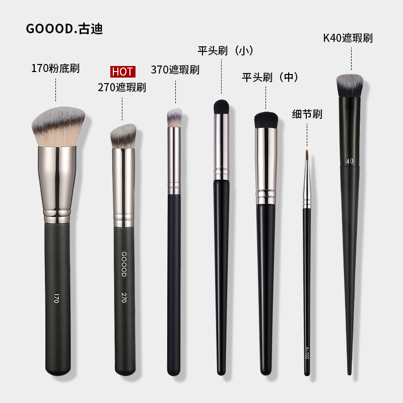 李佳琦同款圆头270遮瑕刷指腹黑眼圈戳戳笔无痕化妆遮暇笔粉底刷_虎窝淘