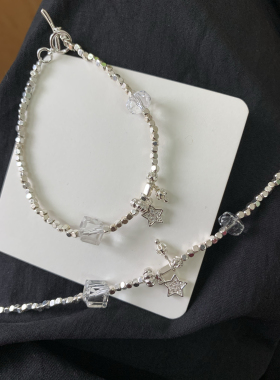 原创设计小众不撞款星星闪闪碎银子手链轻奢精致高级感气质手链