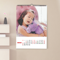 Calendrier de Hanging personnalisé Mega Zhang Hung Wall Desk Calendrier Homemade Photo Living Room Exquisite Lunar Calendar Baby Photography Single Page a3 Calendar