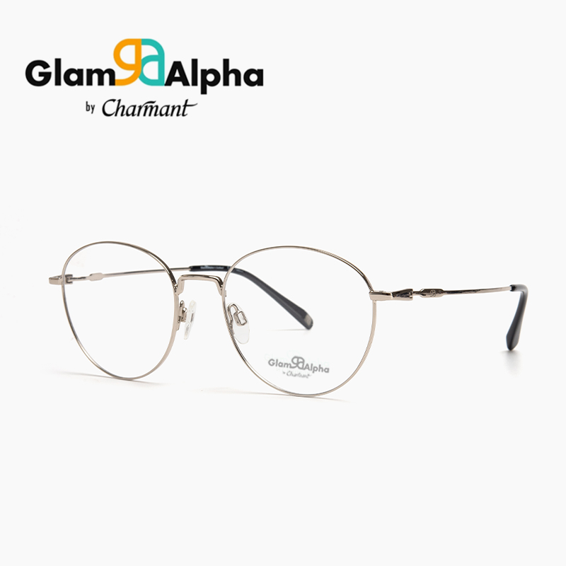 夏蒙光学眼镜框时尚文艺圆框男女百搭纯钛镜架近视可配镜GA38095