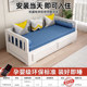 Solid wood sofa bed can be folded, push, pull, sit and lying for both