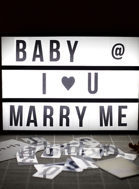 diy字母灯箱自由组合求婚摆件