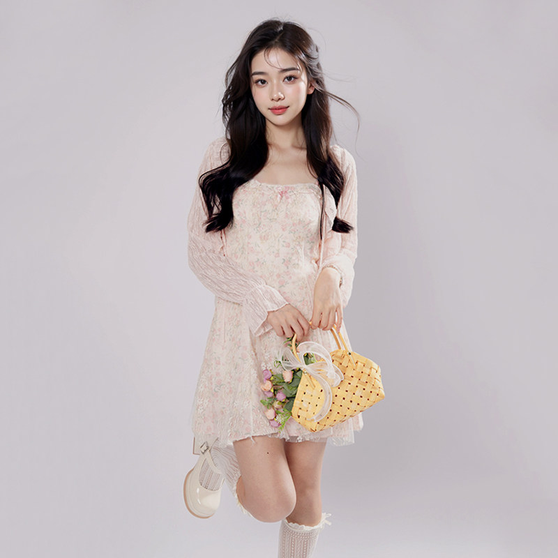 6.8现货实拍温柔甜美仙气吊带裙开衫短裙两件套装女士夏青春学生,淘宝优惠券,粉丝福利购,淘宝优惠卷