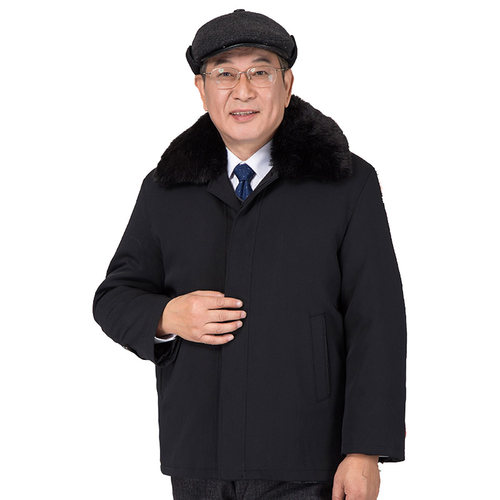 中老年棉衣男加绒加厚保暖70老年人80岁棉袄爷爷冬装外套爸爸棉服 - 图3